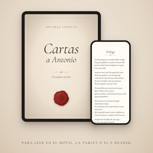 El libro en una tablet y el prólogo en un móvil