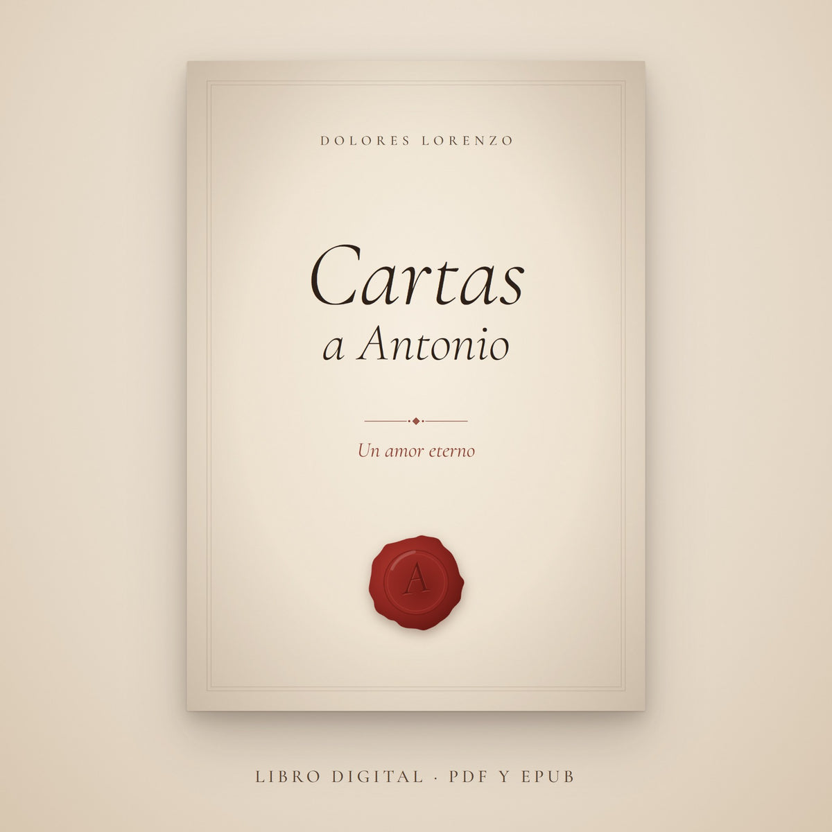Cubierta de Cartas a Antonio. Libro digital en PDF y EPUB
